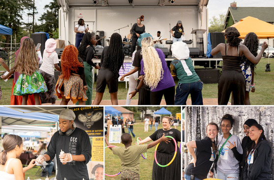 Image collage of the Global Gathering event