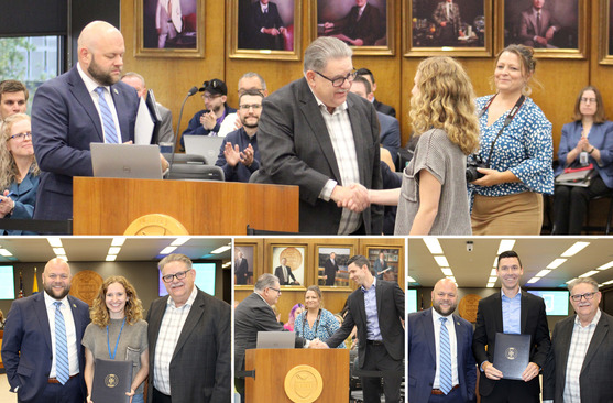 Image collage of employee awards