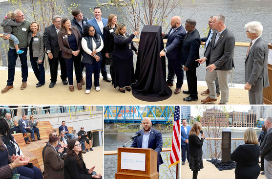 Image of themuseum's waterfront plaque unveiling