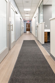 Renovated Hallway at the Health Department's Main Clinic on Fuller Ave