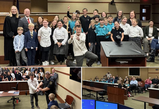 Image collage of a student mock trial