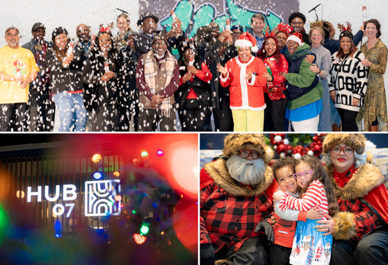 Image collage of HUB 07 event goers