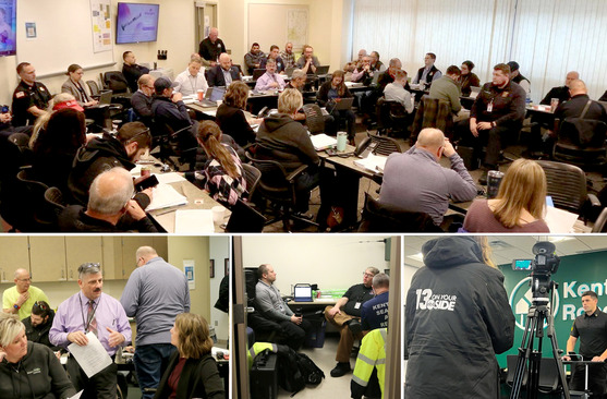 Image collage of the Emergency Management exercise