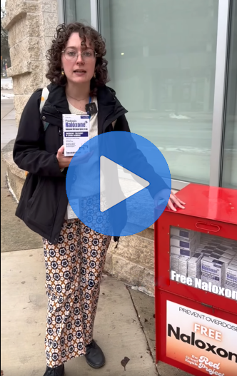 Video instructing directions for Naloxone vending machine