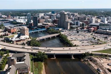 Aerial photo of Grand Rapids
