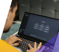 Image of a person on a computer