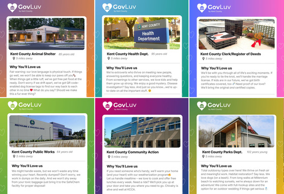 GovLuv profile collage