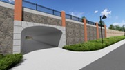 Rendering of the Pedestrian Tunnel Under Northland Drive, as Viewed from the East