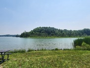 Wabasis Lake on a Bright, Summer Day