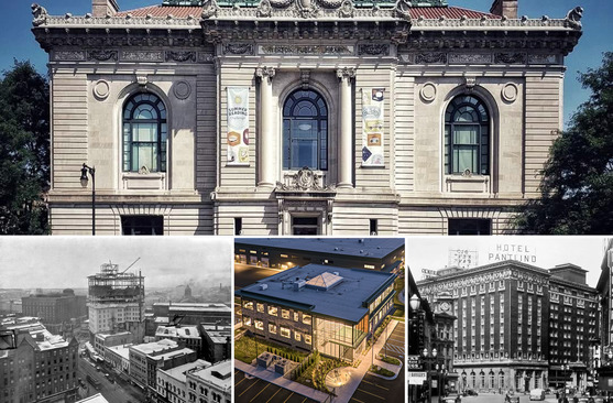 Image collage of O-A-K buildings