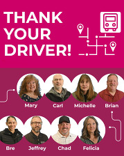 Thank Your Driver graphic with all of the drivers pictures