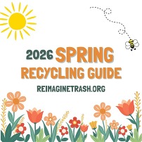2026 Spring Recycling Guide cover, with flowers on it