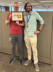 Last Month's People's Champion Award Recipient, Josh Potter, Hands Award Off to Jacob Lahmann