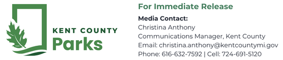 Kent County Parks Department Press Release Header with Contact Information for Media