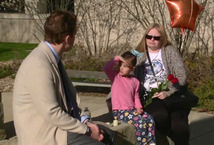 Image of a woman being interviewed
