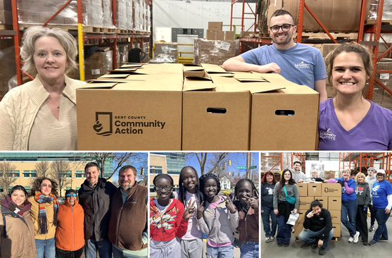 Collage of different Community Action volunteer groups