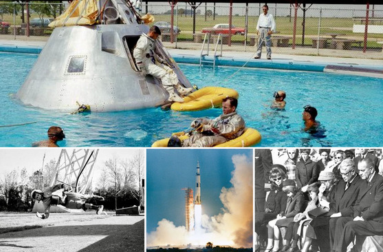 Image collage of Roger B. Chaffee