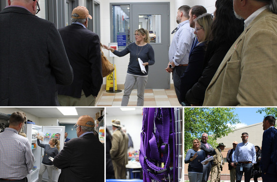 Image collage of the Board of Commissioners Animal Shelter tour