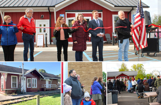 Image collage of Sparta Town Square Ribbon Cutting