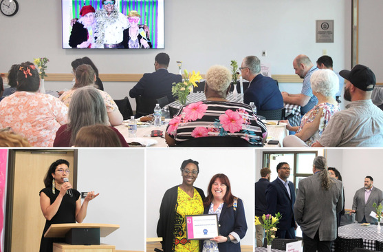 Image collage of the Spring Into Action luncheon