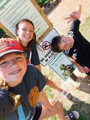 Group of Kids Take a Selfie After Finding Curi in a Kent County Park