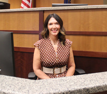 Michelle at a desk