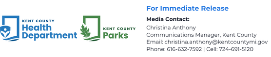 Header for a Joint Press Release Between the Kent County Health Department and Parks Department