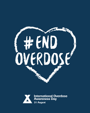 Graphic Stating "End Overdose" As It Relates to Overdose Awareness Day