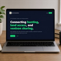 Image of DeerConnections website on a computer