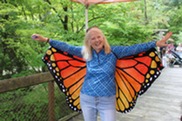 Kent County Parks Employee Dresses Up as a Monarch Butterfly During Monarch Day at John Ball Zoo