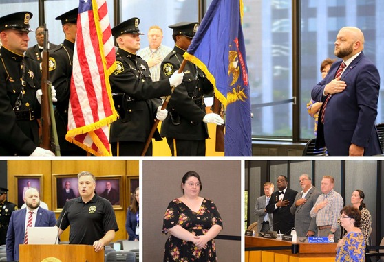 Collage of 9-11 Remembrance ceremony
