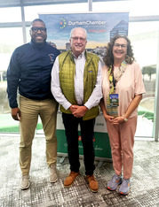 Pictured are Commissioner Ponstein, Commissioner Jacobs and the Mayor of Durham