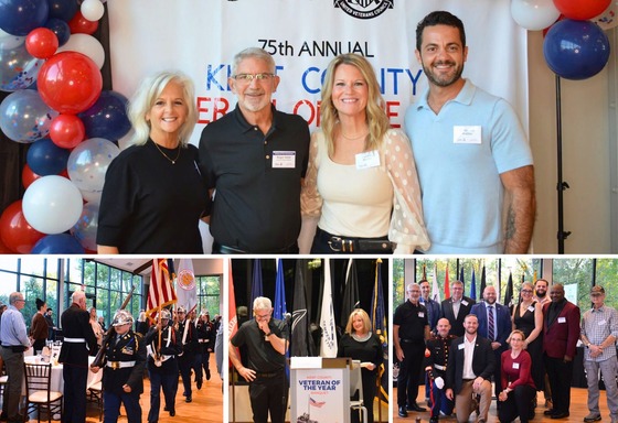 Collage of Veteran of the Year event