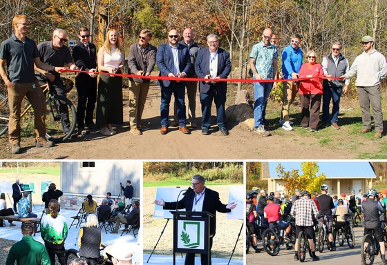 Collage of Johnson Park ribbon cutting