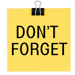 don't forget eye note jan 2024