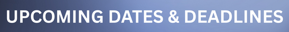 Upcoming Dates Banner