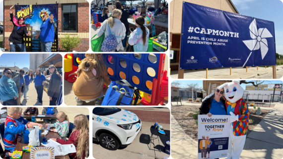 CAP Month Event Photo Collage (people playing games, wearing blue)