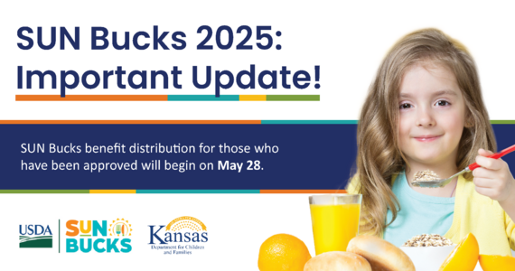 SUN Bucks benefits for those who have received an approval letter will begin on May 28.