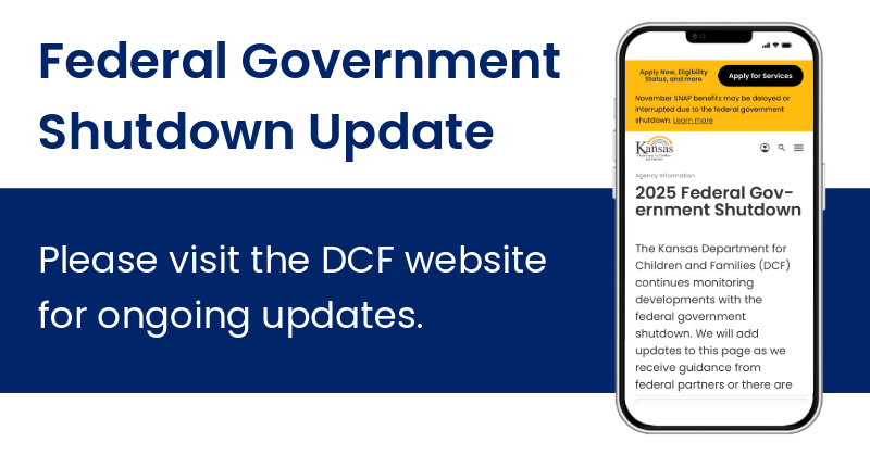 DCF Direct Government Shutdown Section Header: Please visit the DCF website for ongoing updates.