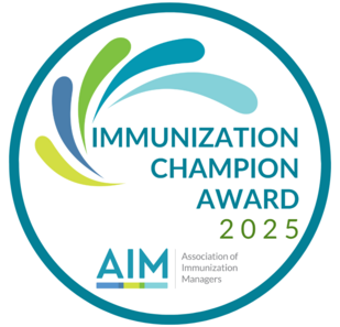 Association of Immunization Managers, Immunization Champion Award logo for 2025