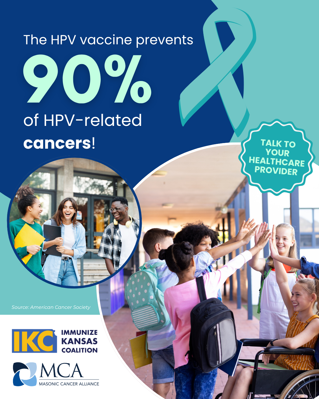 Immunize Kansas Coalition HPV awareness flyer