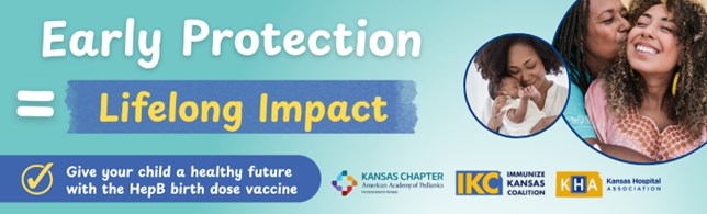 Banner for Immunize Kansas Coalitions Hepatitis B Awareness Campaign