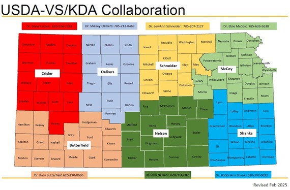 KS Field Vet Distribution Map Feb 25