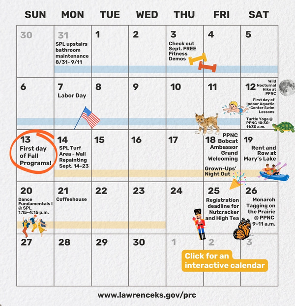 PRC Sept 2026 Calendar