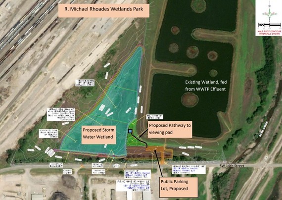 Map of wetlands park area