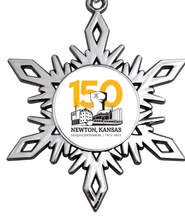 Newton sesquicentennial snowflake Christmas ornament