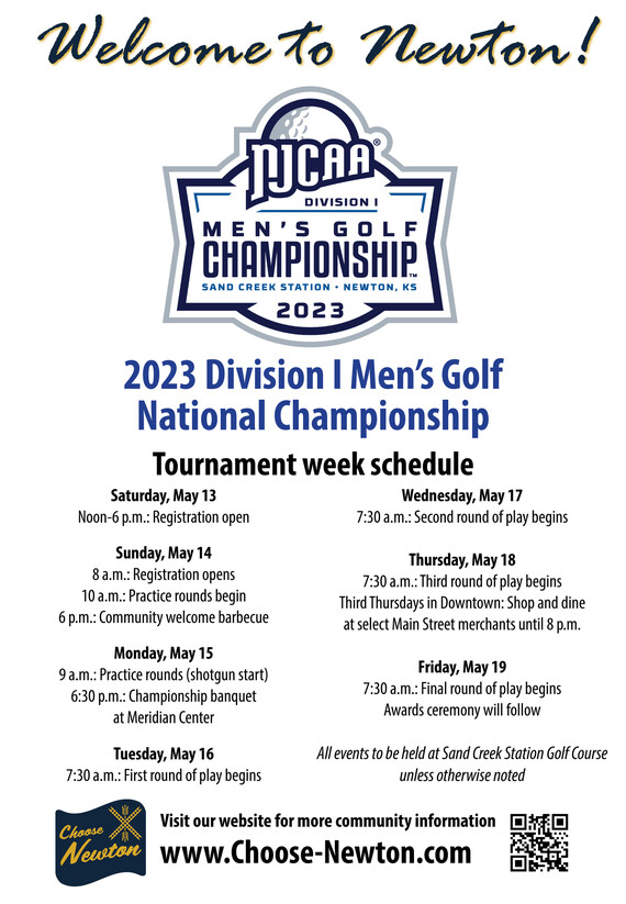 NJCAA Golf Tournament Schedule
