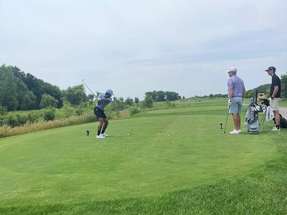 Golfers playing in Wichita Open Qualifier at Sand Creek Station