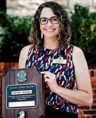 Erin McDaniel with Lions Club Melvin Jones Fellowship Award