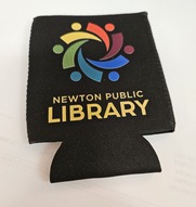 Library koozie with new logo